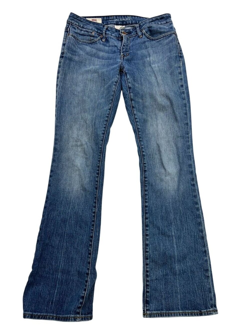 Vintage Banana Republic Womens Stretch Urban Boot Cut Jeans Size 4 Blue Denim
